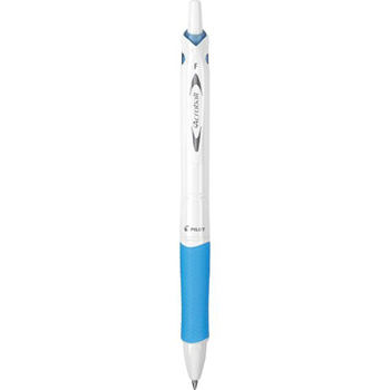 Bolígrafo retráctil Acroball Pure White, tinta avanzada color negro, acentos azul, punto fino (0.7 mm.)