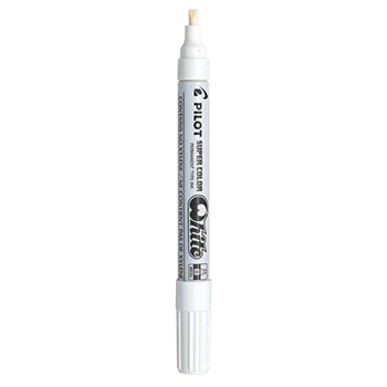 Marcador creativo White Paint Marker, tinta líquida color blanco, punta cincelada