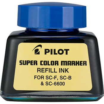 Tinta para marcador permanente SC-RF, tinta líquida color azul, frasco con 30 ml.