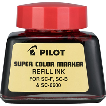 Tinta para marcador permanente SC-RF, tinta líquida color rojo, frasco con 30 ml.