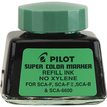 Tinta para marcador permanente SCA-RF, tinta líquida color verde, frasco con 30 ml.