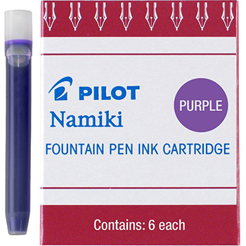 Cartucho de tinta para pluma fuente IC-50, tinta líquida color morado, caja con 6 cartuchos