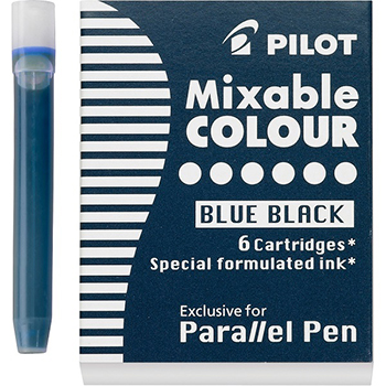 Tinta de repuesto para pluma Parallel Pen, tinta líquida color azul, caja con 6 cartuchos